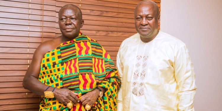 I pledge to work with you to develop Kumasi – Mahama to Asantehene