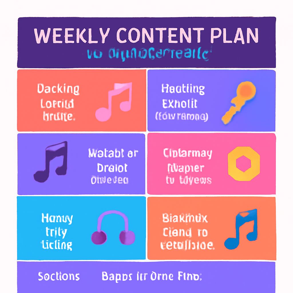 Weekly Content Plan for Music Release