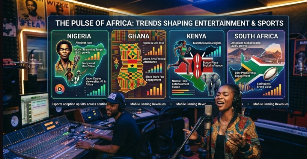 The Pulse of Africa: Trends Shaping Entertainment and Sports in Nigeria, Ghana, Kenya, and South Africa